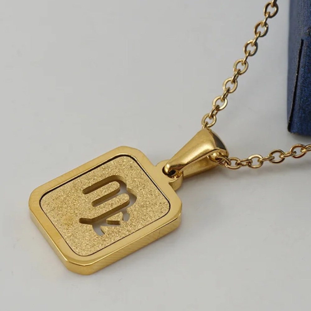 Stainless Steel Zodiac virgo Necklace 18k Gold Plated
